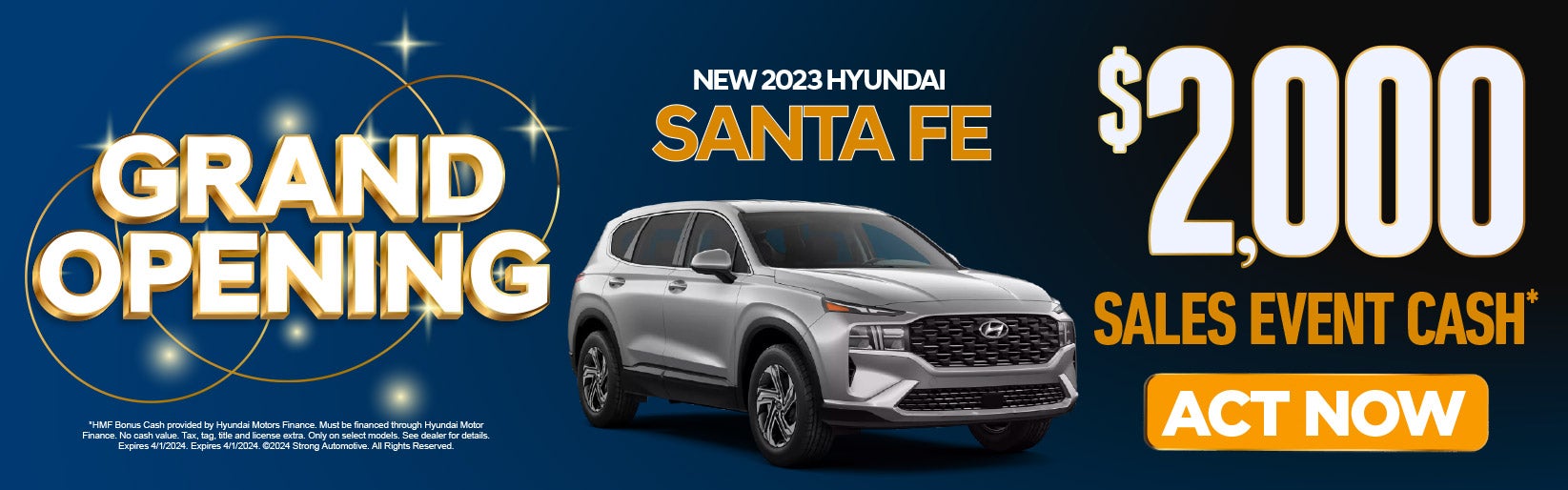 New 2023 Hyundai Santa Fe $2000 Sales Event Cash*